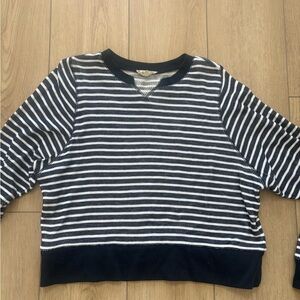 Madewell Navy & White Striped Pullover